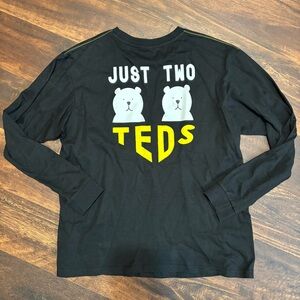 Teddy Fresh Long Sleeve Black T-Shirt “Just Two Teds", Men’s /Unisex M